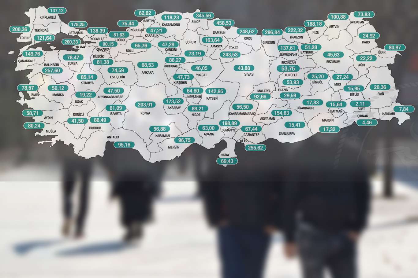 Haftalık vaka sayısı haritası güncellendi